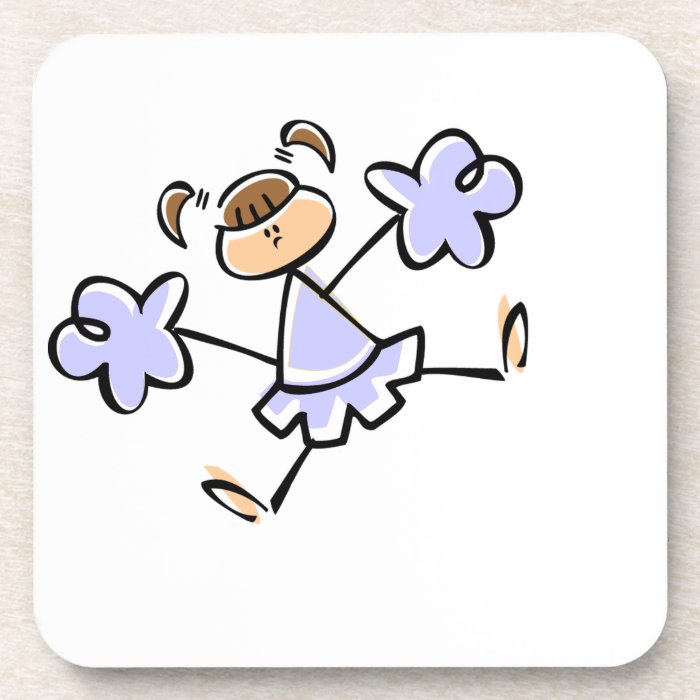 Lavender Blue Cheerleader Beverage Coaster