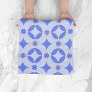 lavender  blue -  classic Deco pattern  Bath Towel Set