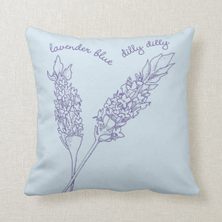 Lavender Blue Dilly Dilly Throw Pillow