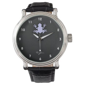 Lavender Blue Frog Watch by ColorStock at Zazzle