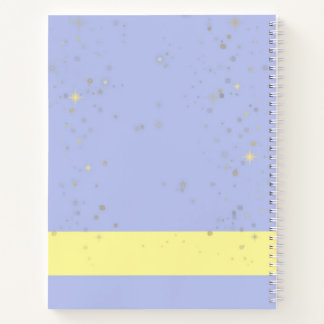 Lavender Blue Gold Starry Sky Celestial Notebook