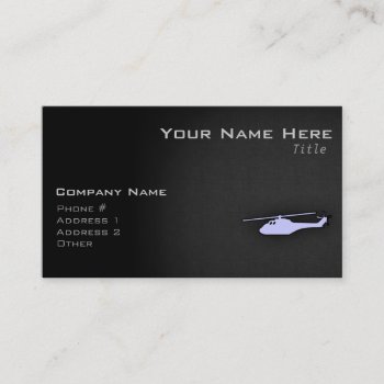 Lavender Blue Helicopter Business Card by ColorStock at Zazzle