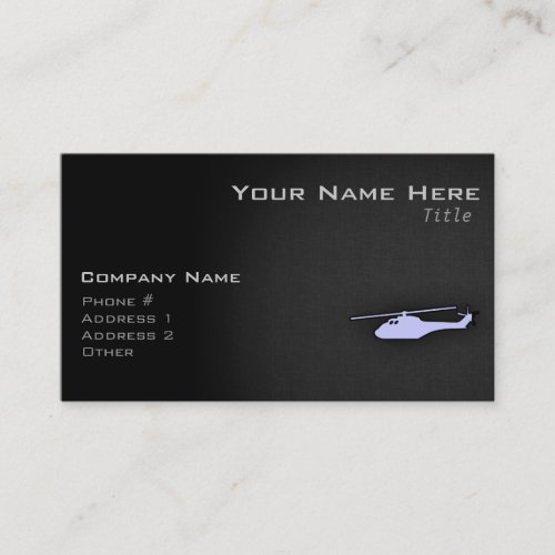Lavender Blue Helicopter Business Cards