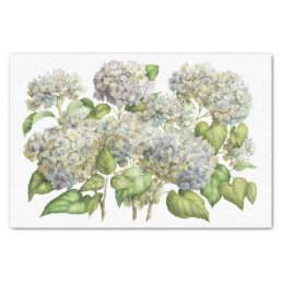 Lavender Blue Hydrangea Botanical Floral Bouquet Tissue Paper