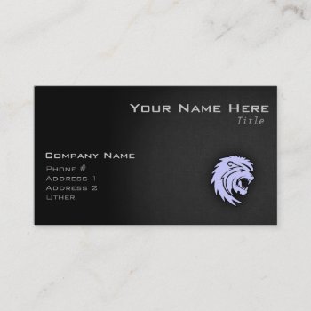 Lavender Blue Leo Lion Business Card by ColorStock at Zazzle