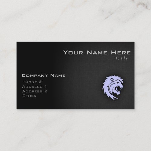 Lavender Blue Leo Lion Business Card