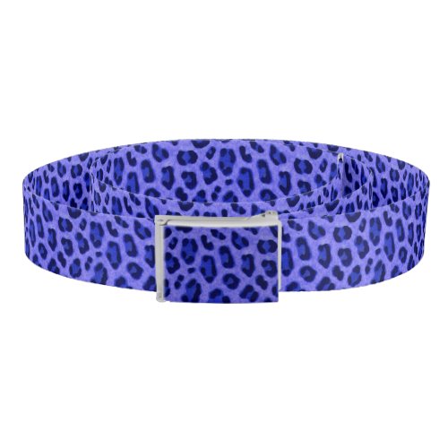 Lavender Blue Leopard Animal Print Skin Pattern  Belt