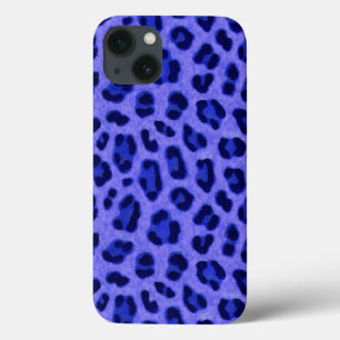 Lavender Blue Leopard Animal Print Skin Pattern iPhone 13 Case