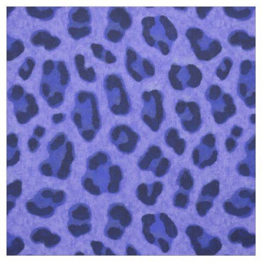 Lavender Blue Leopard Animal Print Skin Pattern  Fabric