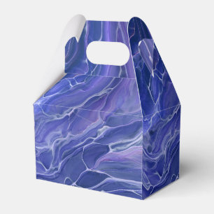 Lavender Blue Marble Acrylic Abstract Favor Boxes