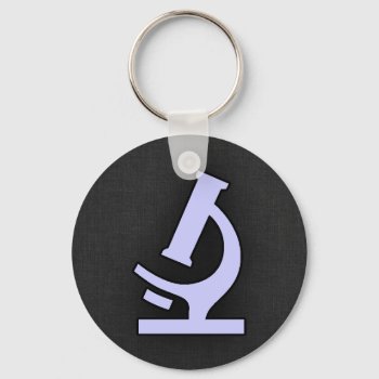 Lavender Blue Microscope Keychain by ColorStock at Zazzle