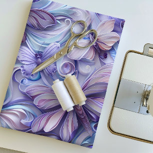 Lavender Blue Swirl Floral Fantasy Botanical Fabri Fabric