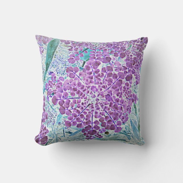 Lavender Blue Throw Pillow (Front)