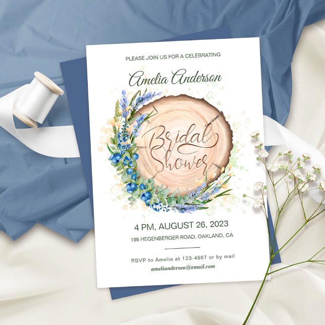 Lavender Blueberry Bridal Shower Invitation (Creator Uploaded)