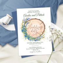 Lavender Blueberry Wedding Invitation