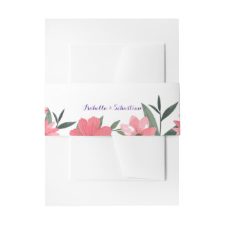 Lavender Blush Floral Wedding Belly Band