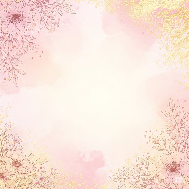 Lavender & Blush Floral Wedding Invitation  (Happy Wedding
)