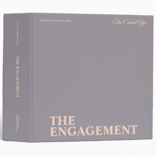 Lavender & Blush Pink Engagement Photo Album 3 Ring Binder