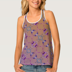 Lavender Blush Rose Heart Women's Tank Top