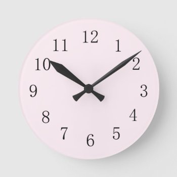 Lavender Blush Round (medium) Wall Clock by Red_Clocks at Zazzle