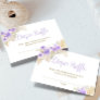 Lavender Boho Pampas Floral Palm Diaper Raffle Enclosure Card