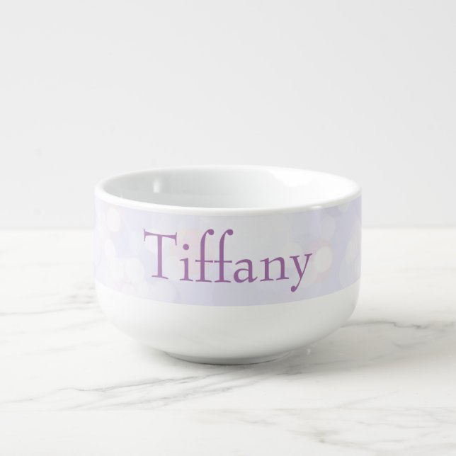 Lavender Bokeh Soup Mug (Front)