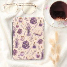 Lavender Bookish Pattern Cottagecore