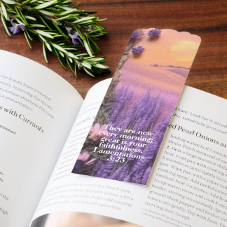 Lavender Bookmarks Lamentations 3:23
