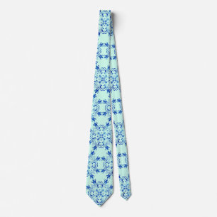 lavender botanical art neck tie
