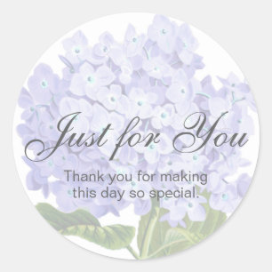 Lavender Botanical Birthday Elegant Thank You Classic Round Sticker