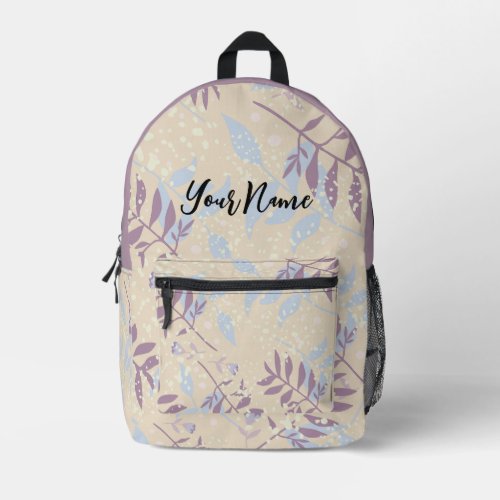 Lavender Botanical | Elegant Pastel Floral Printed Backpack