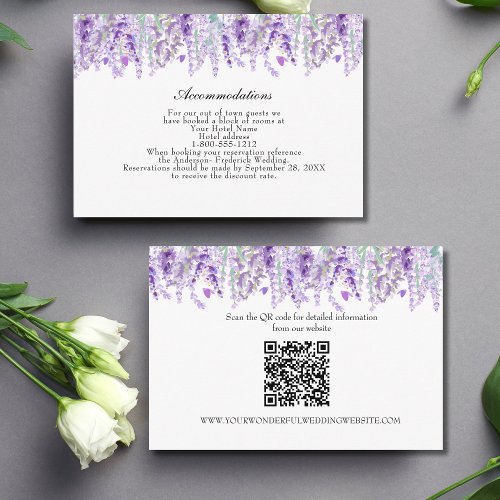 Lavender Botanical Elegant Wedding Enclosure Card