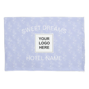 Lavender Botanical Floral Blue Bedroom Logo Pillow Case