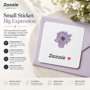 Lavender Botanical Flower Vinyl Sticker