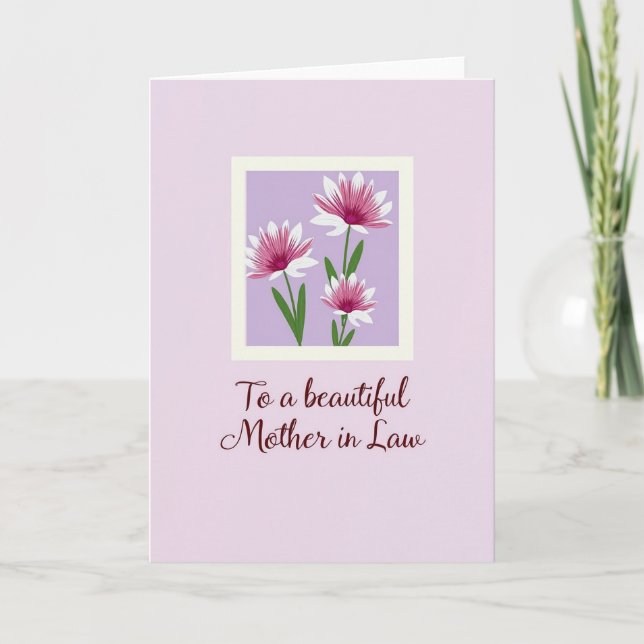 Lavender Botanical Mothers Day Card (Front)