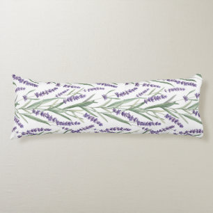 Lavender Botanical Pattern Body Pillow