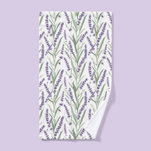 Lavender Botanical Pattern Hand Towel