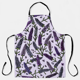 Lavender bouquet digital design apron