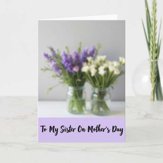 Lavender Bouquet Mothers Card (Front)