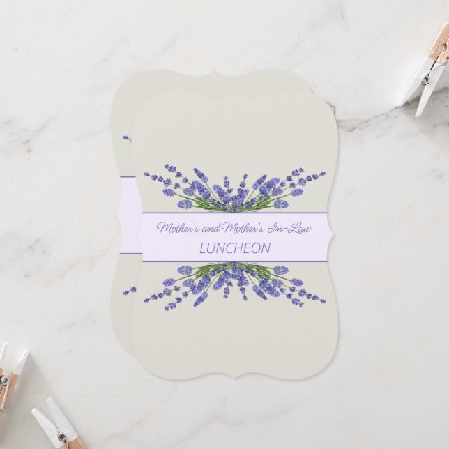  Lavender Bouquets Mother's Day Mother's In-Law  Invitation (Front/Back In Situ)