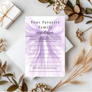 Lavender Bow Family Tradition Keepsake