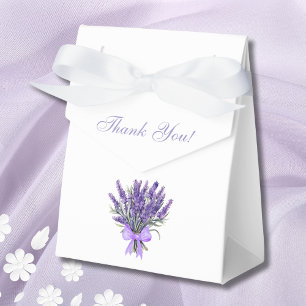 Lavender Bow Floral Bridal Shower  Favor Boxes