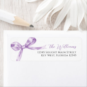 Lavender Bow Return Address Labels