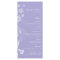 Lavender Branch Wedding Menu Card