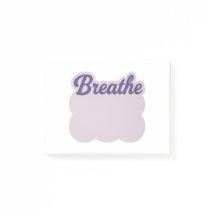 Lavender “Breathe” Cloud Sticky Note