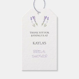Lavender Bridal Shower Favor Tags
