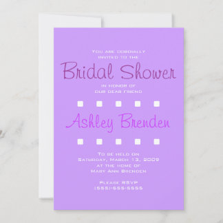 Lavender Bridal Shower Invitation