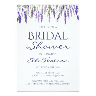 lavender bridal shower invitations zazzle