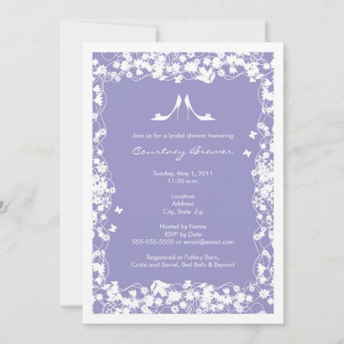 Lavender Bridal Shower Invitations - Modern