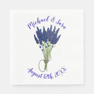 Lavender Bunch Garden Party Wedding Bridal Shower Napkins